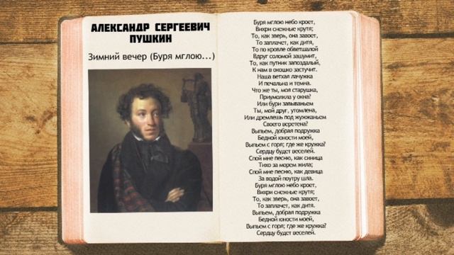 А.С. Пушкин - Зимний вечер (Буря мглою небо кроет) | Стихи слушать смотреть онлайн