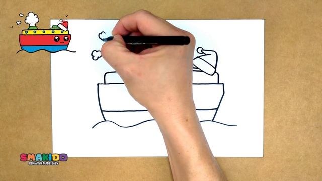 How to Draw a Boat For Kids and Beginners (SUPER EASY!) смотреть онлайн