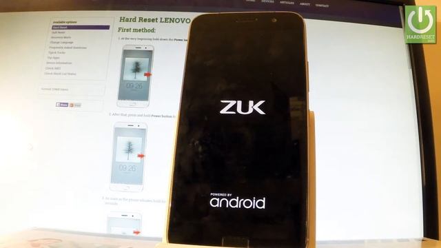 How to Hard Reset LENOVO Zuk Z1 - Format Data / Reset Settings смотреть онлайн