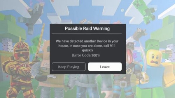 What Is Roblox Error Code 1001 Possible Raid Warning We Have Detected Another Device In Your House?