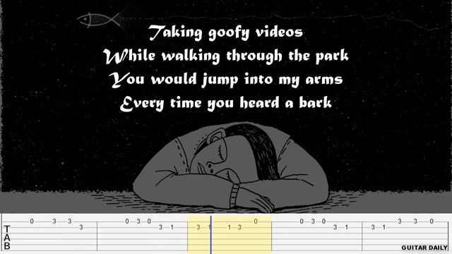 Death bed - Powfu | Guitar Easy Tabs смотреть онлайн