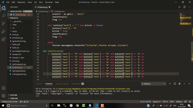 Create Tic Tac Toe using Python - with source code смотреть онлайн