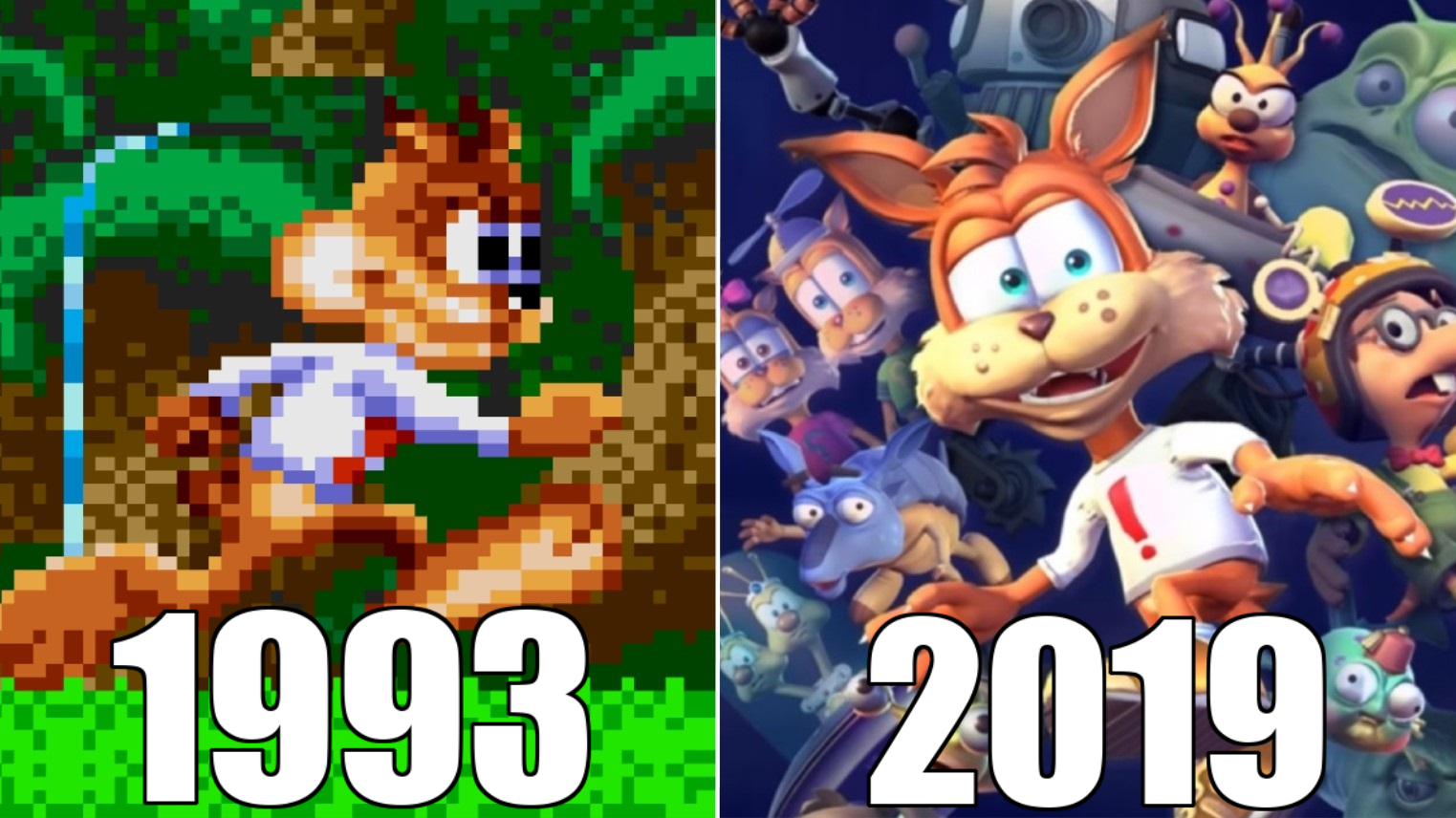 Эволюция серии игр Bubsy [1993-2019] смотреть онлайн