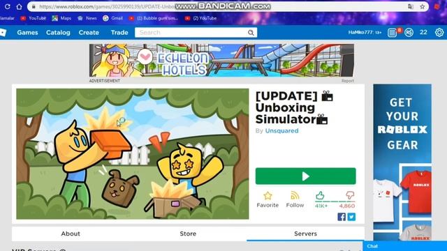 ROBLOX UNBOXING SIMULATOR 5 FREE VIP SERVER смотреть онлайн