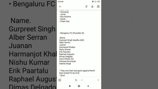 ATK Vs BFC | Hero ISL 2019 | Atletico Kolkata Vs Bengaluru FC | Dream11 Football Team | BFC Vs ATK