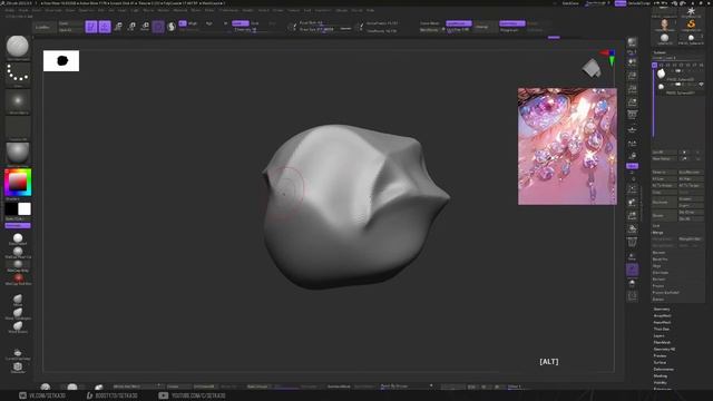 SETKA | Делаем украшение на лицо - часть 1 - лепим все в ZBrush смотреть онлайн