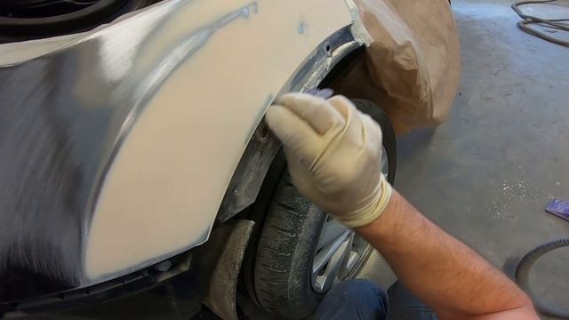 Body Repair | Prep car body with putty | Spray Surfacer смотреть онлайн