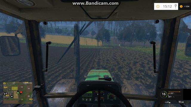 FarmingSimulator2015Game Вспашка поля. смотреть онлайн