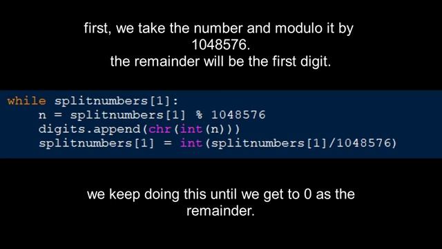 Making a base 1048576 converter in python! смотреть онлайн