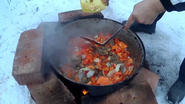 Борщ- Шурпа в Казане на костре/ Баранина/ Наш ответ Востоку/ ENG SUB смотреть онлайн