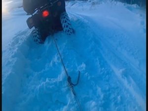 Якорь для лебедки. Испытания в снегу.