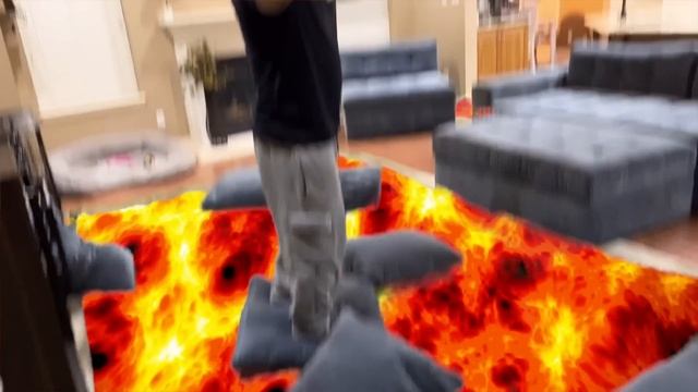 FLOOR is LAVA GAME! MOM surprises Caleb & Dad - Play New Family Game with Sharks, Lava, and PRIZES! смотреть онлайн