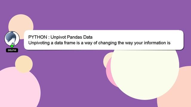 PYTHON : Unpivot Pandas Data смотреть онлайн