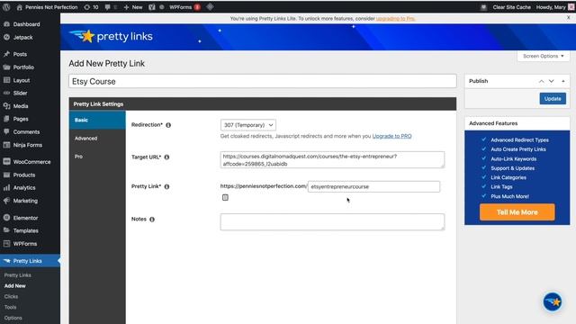 How To Create Custom Affiliate Links With Pretty Links Wordpress Plugin | Affiliate Links Tutorial смотреть онлайн