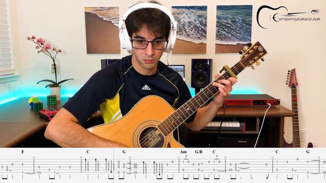 Ghost - Justin Bieber (Fingerstyle Guitar Cover with Tabs) смотреть онлайн
