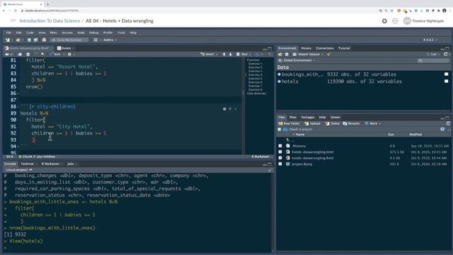 IDS - Week 03 - AE: Hotels + Data wrangling смотреть онлайн