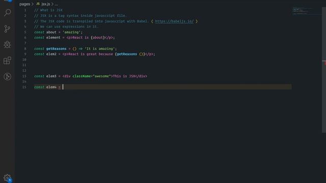 React JS: JSX смотреть онлайн