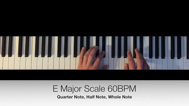 E Major Scale 60BPM Study for Piano - Intro to piano scales and technique! смотреть онлайн