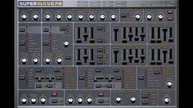 SUPERWAVE P8 SYNTHESIZER BY SUPERWAVE смотреть онлайн