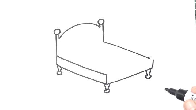 How to DRAW a BED Easy Step by Step смотреть онлайн