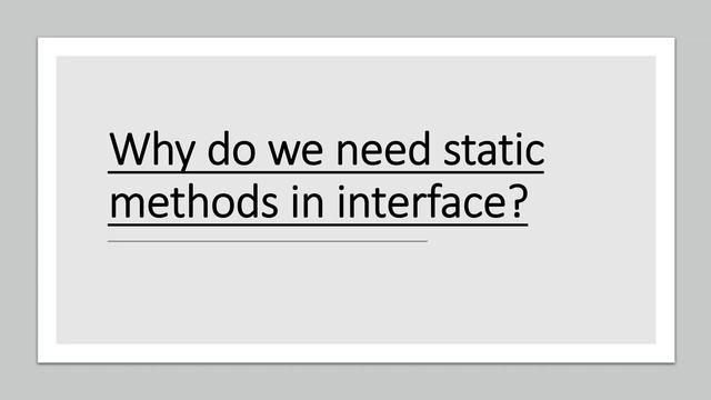 Static Methods in Interface | Role of Static methods | Rules & Examples смотреть онлайн