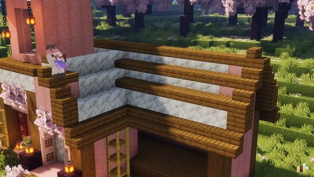 Minecraft: How To Build a 🌸✨ Cherry Blossom Cottage ✨🌸 Aesthetic House | Snishinka смотреть онлайн