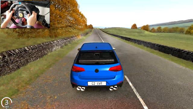 Volkswagen Golf 7R - Assetto Corsa (Steering Wheel + Paddle Shifters) Gameplay смотреть онлайн