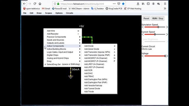 Electronic Circuit Software Simulator - Falstad - Introduction смотреть онлайн