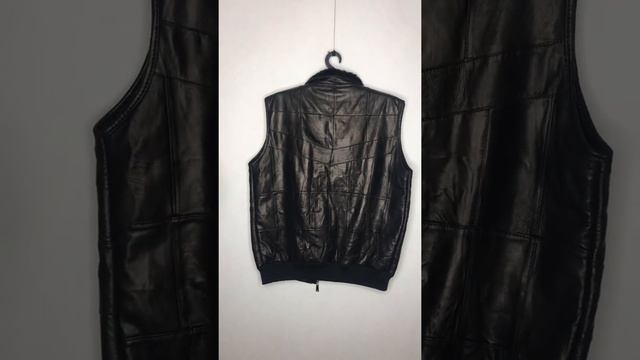 Натуральная жилетка из овчины | мужская | лаковая кожа | отличное качество | 6000 смотреть онлайн