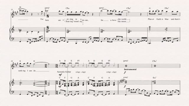 Bari Sax - Space Oddity - David Bowie - Sheet Music, Chords, & Vocals смотреть онлайн