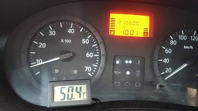 проверка работы термостата на Dacia Renault Logan Mcv