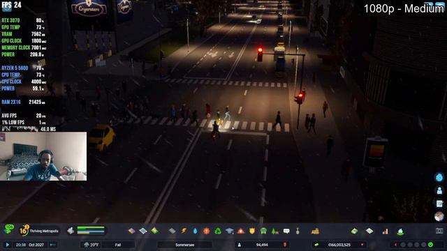 City Skylines 2 - 100K Population Benchmark - 1080p - RTX 3070 i7 8700k - All Settings смотреть онлайн