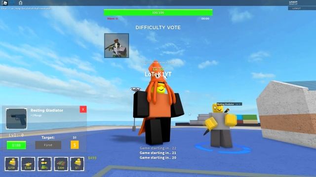 Resting Gladiator in Retro Tower Defense | Roblox смотреть онлайн