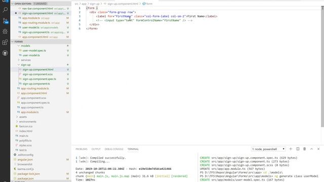Angular 8 with ASP.Net Core Tutorial part 3 Sign Up From смотреть онлайн