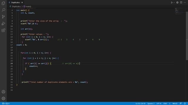 count number of duplicate elements in array смотреть онлайн