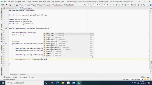 How to send SMS in java using Android Studio in Hindi|Urdu смотреть онлайн