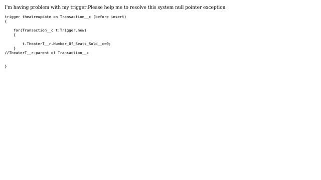 Salesforce: Trigger causes system null pointer exception (2 Solutions!!) смотреть онлайн