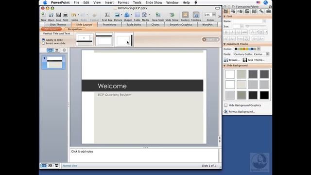 PowerPoint for Mac Tutorial - Adding and removing slides смотреть онлайн