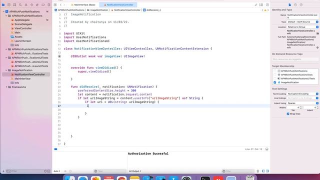 How To Send APNS Rich Push Notifications With Button Actions In Swift IOS смотреть онлайн