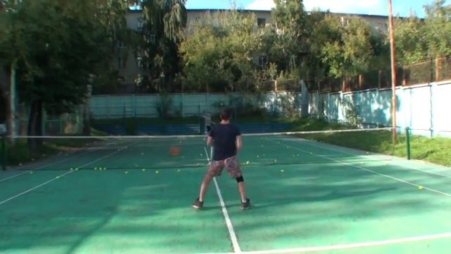 Теннис. Удары с лета. Часть 5 - пример.