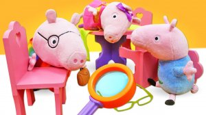 Свинка Пеппа и потерянные очки. Смешные видео про мягкие игрушки для детей Свинка Пеппа
