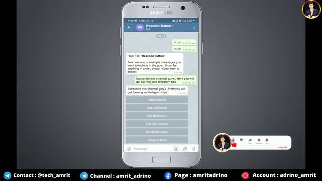 [Easy] How to create Reaction Button, Link Button & Comment Button In Telegram смотреть онлайн