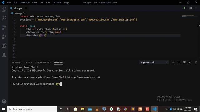 Python annoying virus - prank "virus" made with python! смотреть онлайн
