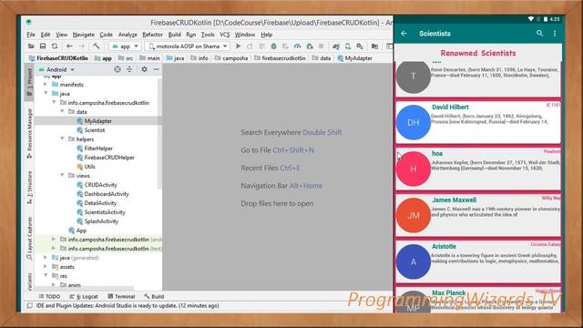 Android Projects S2E7: Kotlin Firebase CRUD - Filter Helper and Adapter Classes смотреть онлайн