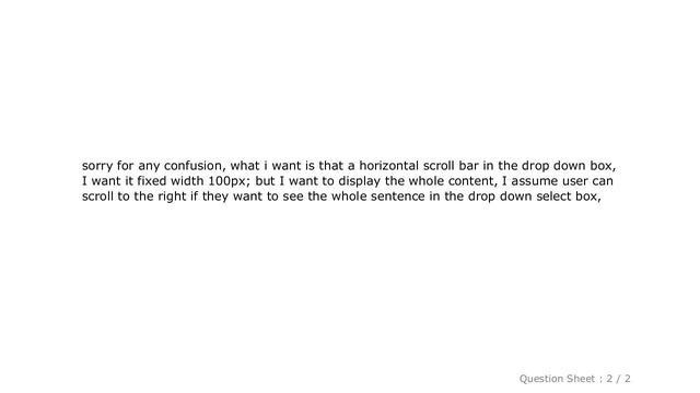 HTML : How to get horizontal scroll bar in select box in IE? смотреть онлайн