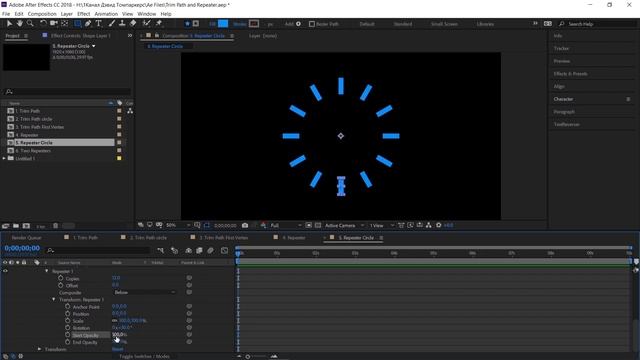 Базовый Курс Adobe After Effects. Практическое применение Repeater. Урок №31. смотреть онлайн