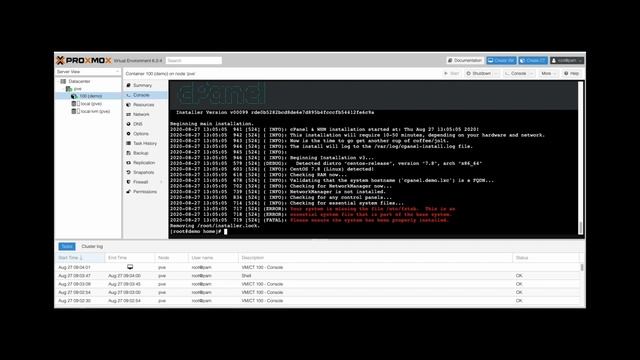Aprenda una instalación limpia de un LXC contenedor usando Proxmox VE 6.2 Cpanel / WHM смотреть онлайн