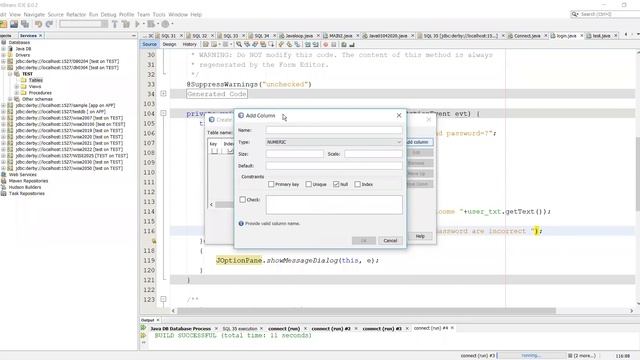 Java Swing 3 | Java login form 4 - Derby database смотреть онлайн