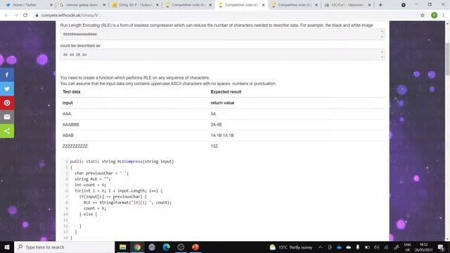 Week 10 Run Length Encoding compete.withcode.uk C# Support Video смотреть онлайн