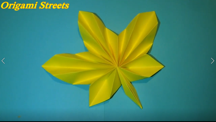 Как сделать, кленовый лист из бумаги. Оригами кленовый лист.mp4 смотреть онлайн